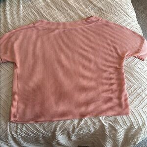 Women's Pink Ribbed Top